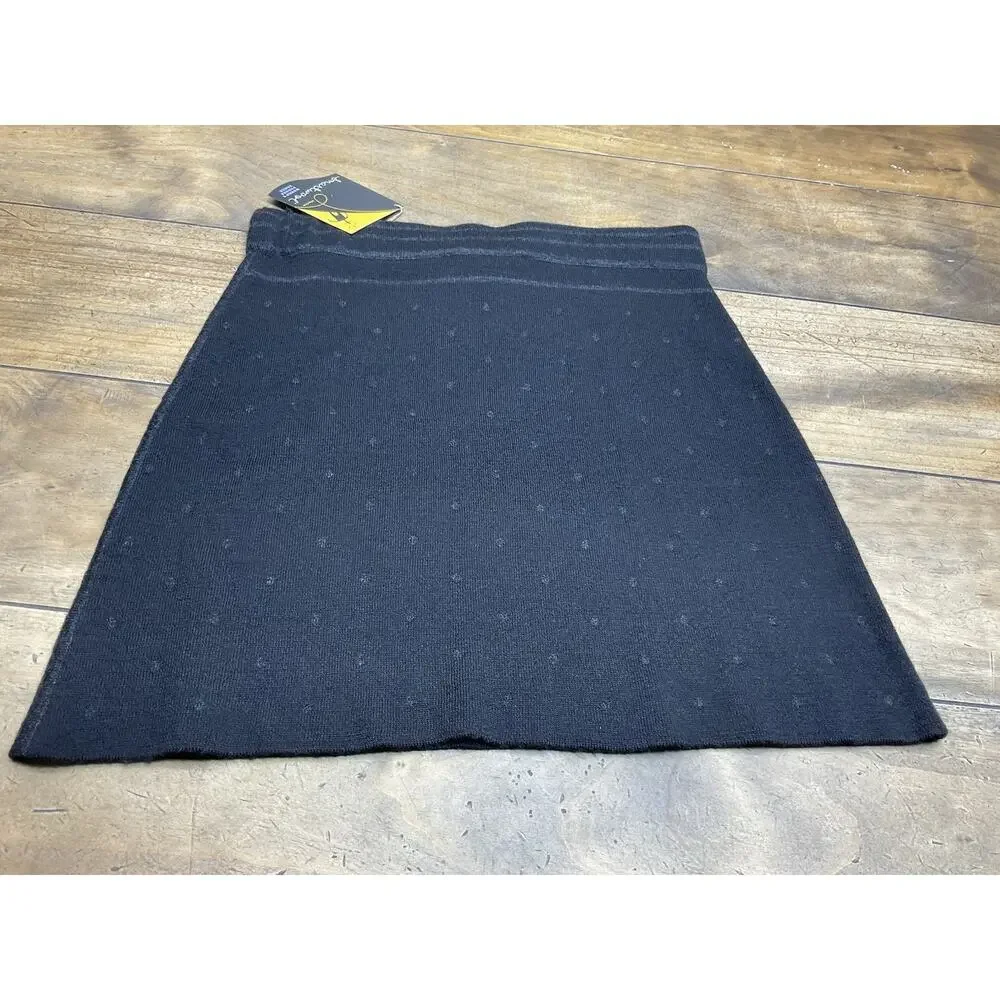 Smartwool Mini Dot Reversible Black Mini Skirt Sweater Knit Womens XS NWT